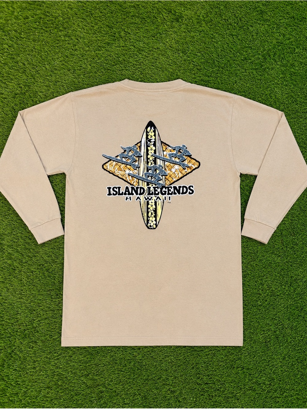Island Legends Hawaii Surf Graphic Long Sleeve Shirt Men’s Medium